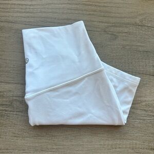 White Lululemon Align Shorts 6”